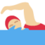 女生游泳: 中等 浅肤色 — Twitter