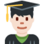 男学生: 较浅肤色 — Twitter