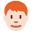 男人: 较浅肤色红发 — Twitter