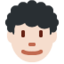 男人: 较浅肤色卷发 — Twitter
