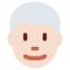 男人: 较浅肤色白发 — Twitter