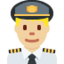 男飞行员: 中等 浅肤色 — Twitter