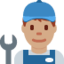 男技工: 中等肤色 — Twitter