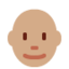 男人: 中等肤色秃顶 — Twitter