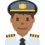 男飞行员: 中等 深肤色 — Twitter