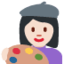 Woman Artist: Light Skin Tone — Twitter