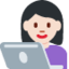 女程序员: 较浅肤色 — Twitter