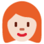 女人: 较浅肤色红发 — Twitter