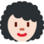 女人: 较浅肤色卷发 — Twitter