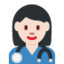 女医务人员: 较浅肤色 — Twitter