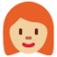 女人: 中等 浅肤色红发 — Twitter