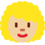 女人: 中等 浅肤色卷发 — Twitter