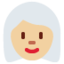 女人: 中等 浅肤色白发 — Twitter
