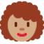女人: 中等肤色卷发 — Twitter