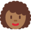 女人: 中等 深肤色卷发 — Twitter