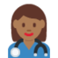 女医务人员: 中等 深肤色 — Twitter