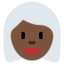 女人: 较深肤色白发 — Twitter