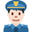 男警察: 较浅肤色 — Twitter