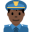 男警察: 较深肤色 — Twitter