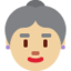 老奶奶: 中等 浅肤色 — Twitter