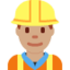 男建筑工人: 中等肤色 — Twitter