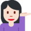 女性服务台人员: 较浅肤色 — Twitter