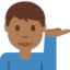男性服务台人员: 中等 深肤色 — Twitter