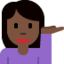 女性服务台人员: 较深肤色 — Twitter