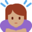 女生鞠躬: 中等肤色 — Twitter