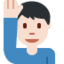 男生举手: 较浅肤色 — Twitter