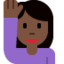 女生举手: 较深肤色 — Twitter