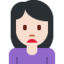 皱眉女: 较浅肤色 — Twitter