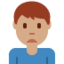 皱眉男: 中等肤色 — Twitter