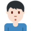 撅嘴男: 较浅肤色 — Twitter