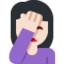 女生捂脸: 较浅肤色 — Twitter