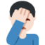 男生捂脸: 较浅肤色 — Twitter