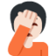 捂脸: 较浅肤色 — Twitter