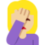 女生捂脸: 中等 浅肤色 — Twitter