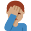 男生捂脸: 中等肤色 — Twitter