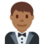 穿礼服的男人: 中等 深肤色 — Twitter