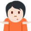 耸肩: 较浅肤色 — Twitter