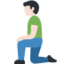 跪下的男人: 较浅肤色 — Twitter