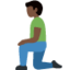 跪下的男人: 较深肤色 — Twitter