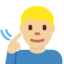 失聪的男人: 中等 浅肤色 — Twitter