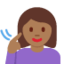 失聪的女人: 中等 深肤色 — Twitter