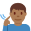 失聪的男人: 中等 深肤色 — Twitter