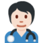 卫生工作者: 较浅肤色 — Twitter
