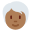 成人: 中等 深肤色白发 — Twitter