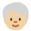 老年人: 中等 浅肤色 — Twitter