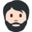 有胡子的人: 较浅肤色 — Twitter